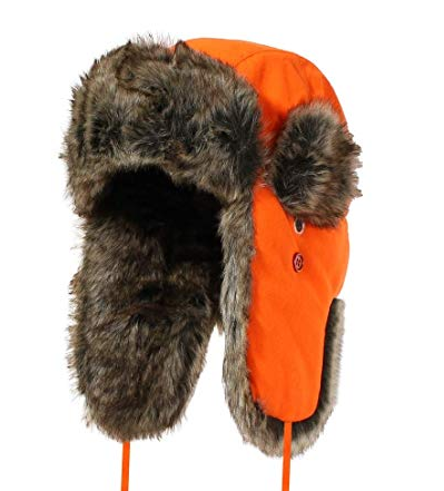 Buckshot Men's Trapper Hat (High Visibility Orange, X-Large